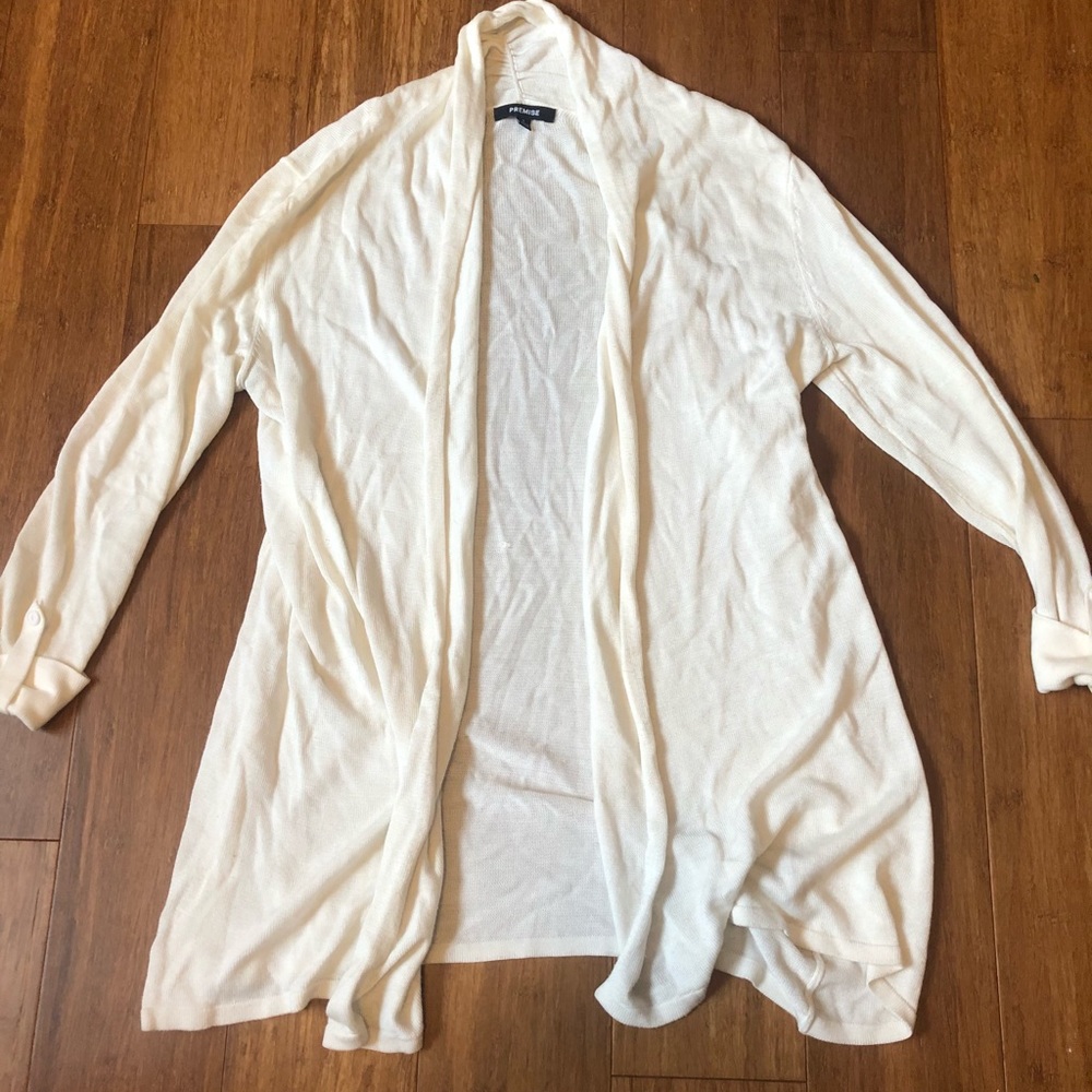 White cardigan